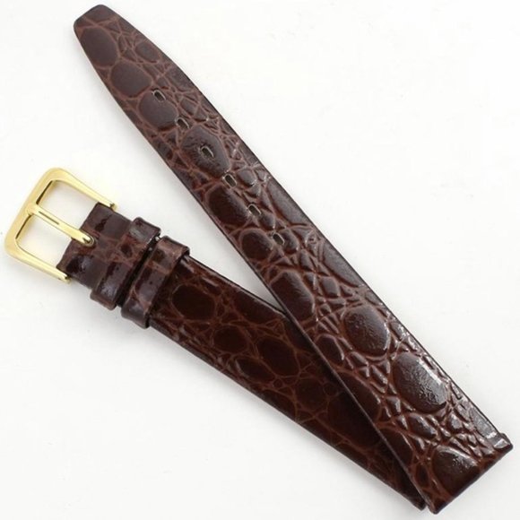 Hadley Roma Leather Crocodile Watch Band - Picture 2 of 6
